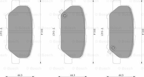 BOSCH 0 986 AB3 537 - Bremžu uzliku kompl., Disku bremzes ps1.lv