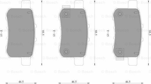 BOSCH 0 986 AB3 524 - Bremžu uzliku kompl., Disku bremzes ps1.lv