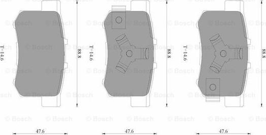 BOSCH 0 986 AB3 525 - Bremžu uzliku kompl., Disku bremzes ps1.lv