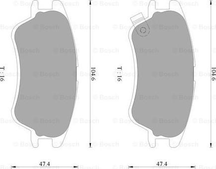 BOSCH 0 986 AB3 053 - Bremžu uzliku kompl., Disku bremzes ps1.lv