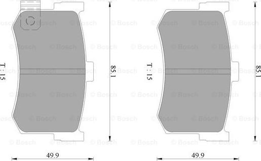 BOSCH 0 986 AB3 065 - Bremžu uzliku kompl., Disku bremzes ps1.lv