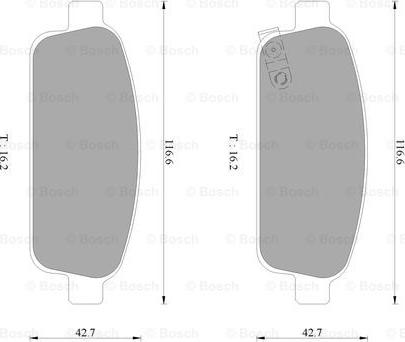 BOSCH 0 986 AB3 103 - Bremžu uzliku kompl., Disku bremzes ps1.lv