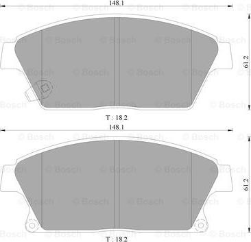 BOSCH 0 986 AB3 131 - Bremžu uzliku kompl., Disku bremzes ps1.lv