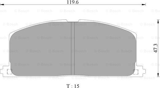 BOSCH 0 986 AB2 491 - Bremžu uzliku kompl., Disku bremzes ps1.lv