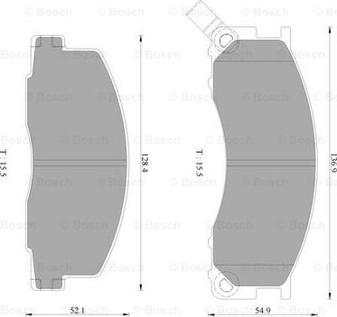 BOSCH 0 986 AB2 449 - Bremžu uzliku kompl., Disku bremzes ps1.lv