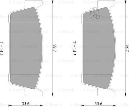 BOSCH 0 986 AB2 464 - Bremžu uzliku kompl., Disku bremzes ps1.lv