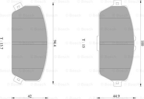 BOSCH 0 986 AB2 466 - Bremžu uzliku kompl., Disku bremzes ps1.lv