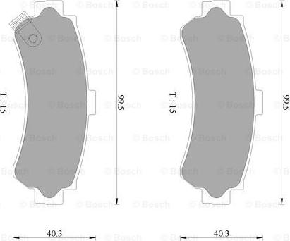 BOSCH 0 986 AB2 482 - Bremžu uzliku kompl., Disku bremzes ps1.lv