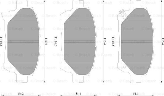 BOSCH 0 986 AB2 503 - Bremžu uzliku kompl., Disku bremzes ps1.lv