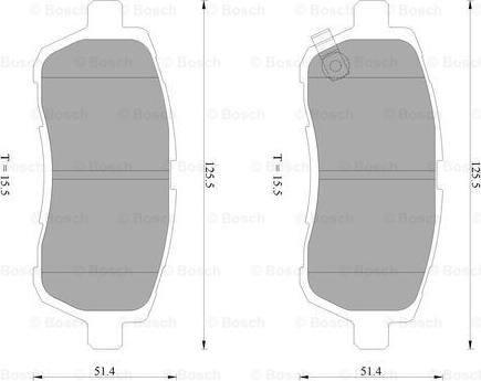 BOSCH 0 986 AB2 502 - Bremžu uzliku kompl., Disku bremzes ps1.lv