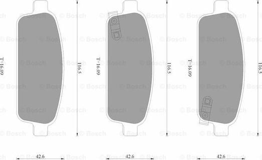 BOSCH 0 986 AB2 510 - Bremžu uzliku kompl., Disku bremzes ps1.lv