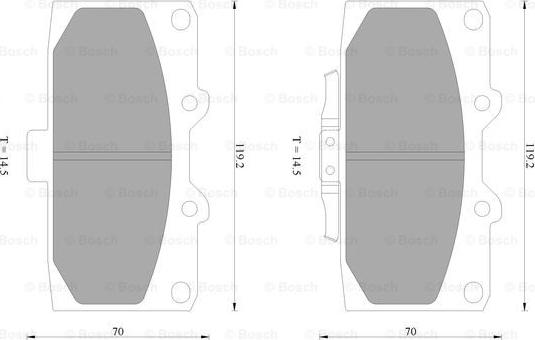 BOSCH 0 986 AB2 657 - Bremžu uzliku kompl., Disku bremzes ps1.lv