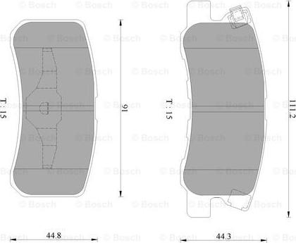 BOSCH 0 986 AB2 669 - Bremžu uzliku kompl., Disku bremzes ps1.lv