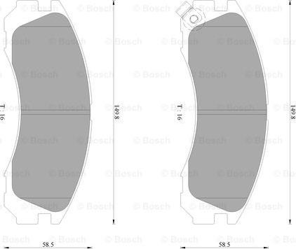 BOSCH 0 986 AB2 065 - Bremžu uzliku kompl., Disku bremzes ps1.lv