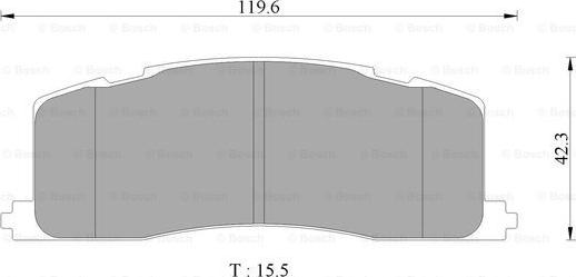 BOSCH 0 986 AB2 075 - Bremžu uzliku kompl., Disku bremzes ps1.lv