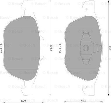 BOSCH 0 986 AB2 395 - Bremžu uzliku kompl., Disku bremzes ps1.lv