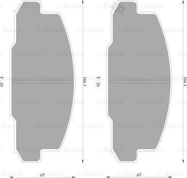 BOSCH 0 986 AB2 347 - Bremžu uzliku kompl., Disku bremzes ps1.lv