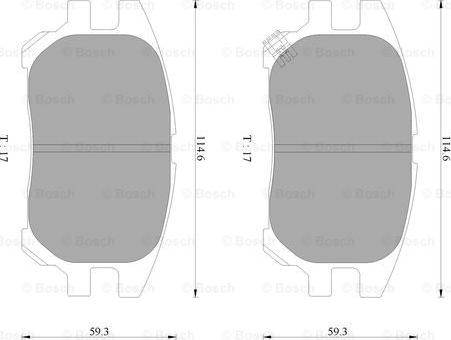 BOSCH 0 986 AB2 365 - Bremžu uzliku kompl., Disku bremzes ps1.lv