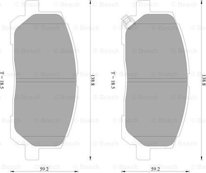 BOSCH 0 986 AB2 384 - Bremžu uzliku kompl., Disku bremzes ps1.lv