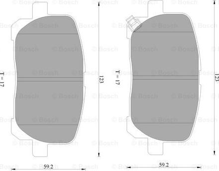 BOSCH 0 986 AB2 386 - Bremžu uzliku kompl., Disku bremzes ps1.lv