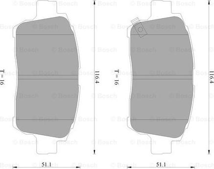 BOSCH 0 986 AB2 382 - Bremžu uzliku kompl., Disku bremzes ps1.lv