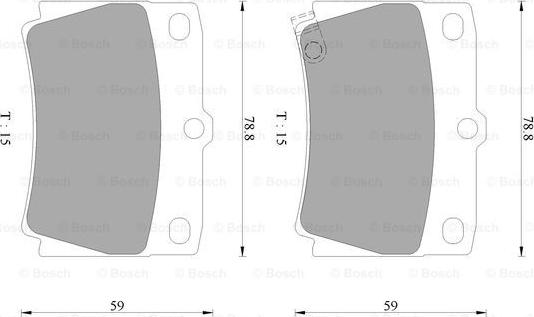 BOSCH 0 986 AB2 331 - Bremžu uzliku kompl., Disku bremzes ps1.lv