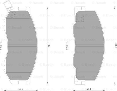 BOSCH 0 986 AB2 333 - Bremžu uzliku kompl., Disku bremzes ps1.lv