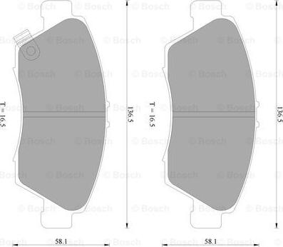 BOSCH 0 986 AB2 291 - Bremžu uzliku kompl., Disku bremzes ps1.lv