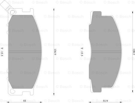 BOSCH 0 986 AB2 249 - Bremžu uzliku kompl., Disku bremzes ps1.lv