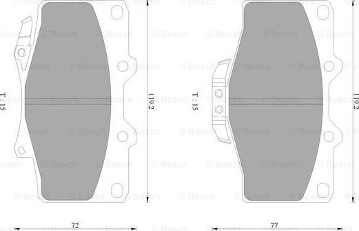 BOSCH 0 986 AB2 252 - Bremžu uzliku kompl., Disku bremzes ps1.lv