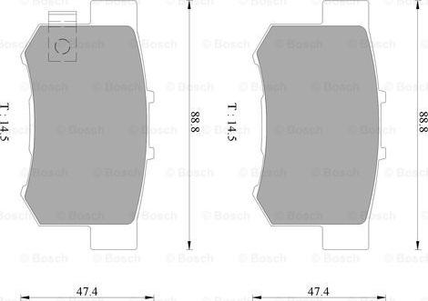 BOSCH 0 986 AB2 206 - Bremžu uzliku kompl., Disku bremzes ps1.lv