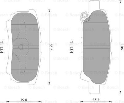 BOSCH 0 986 AB2 754 - Bremžu uzliku kompl., Disku bremzes ps1.lv