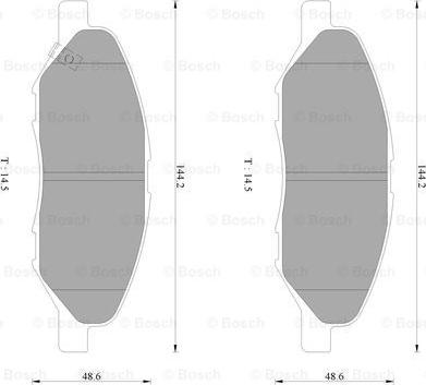 BOSCH 0 986 AB2 777 - Bremžu uzliku kompl., Disku bremzes ps1.lv