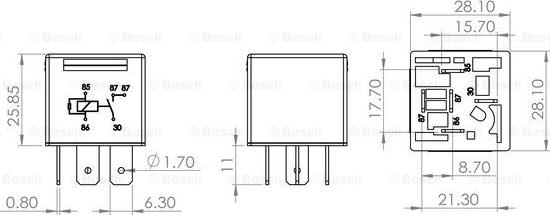 BOSCH 0 986 AH0 204 - Relejs, Darba strāva ps1.lv