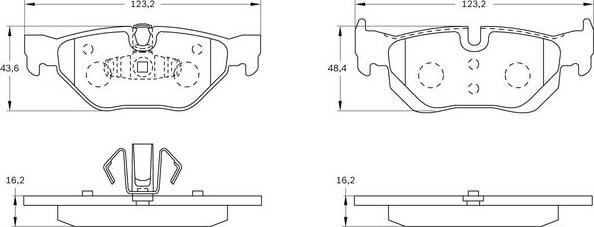 BOSCH 0 986 BB0 993 - Bremžu uzliku kompl., Disku bremzes ps1.lv