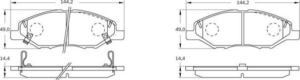 BOSCH 0 986 BB0 961 - Bremžu uzliku kompl., Disku bremzes ps1.lv