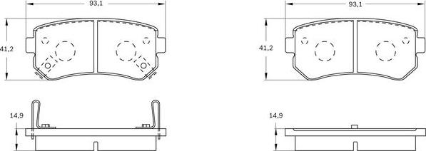 BOSCH 0 986 BB0 906 - Bremžu uzliku kompl., Disku bremzes ps1.lv