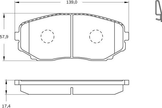 BOSCH 0 986 BB0 407 - Bremžu uzliku kompl., Disku bremzes ps1.lv