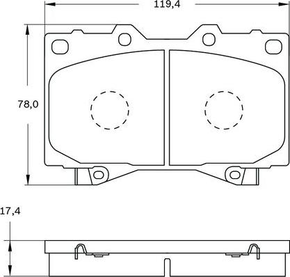 BOSCH 0 986 BB0 544 - Bremžu uzliku kompl., Disku bremzes ps1.lv