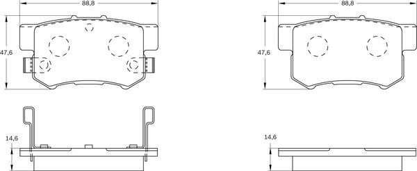 BOSCH 0 986 BB0 560 - Bremžu uzliku kompl., Disku bremzes ps1.lv