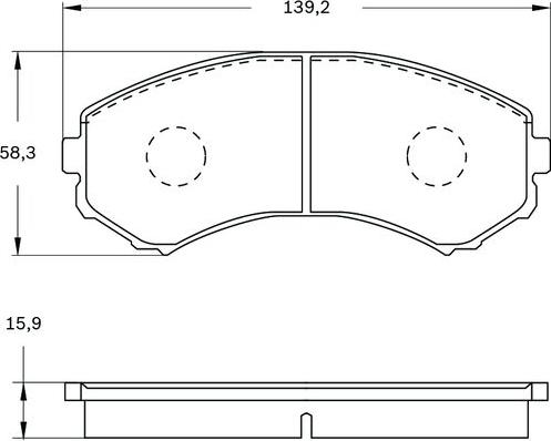 BOSCH 0 986 BB0 532 - Bremžu uzliku kompl., Disku bremzes ps1.lv