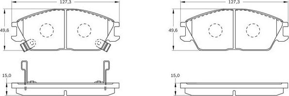 BOSCH 0 986 BB0 092 - Bremžu uzliku kompl., Disku bremzes ps1.lv