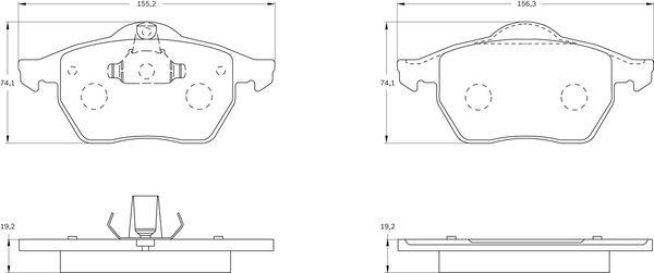 BOSCH 0 986 BB0 064 - Bremžu uzliku kompl., Disku bremzes ps1.lv