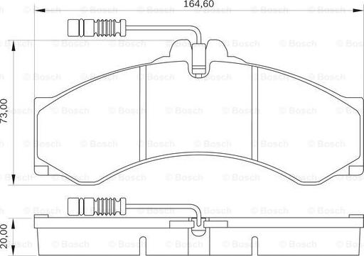 BOSCH 0 986 BB0 061 - Bremžu uzliku kompl., Disku bremzes ps1.lv