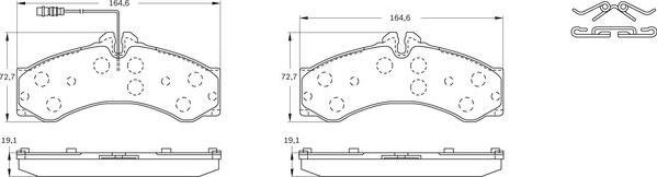 BOSCH 0 986 BB0 062 - Bremžu uzliku kompl., Disku bremzes ps1.lv