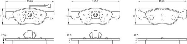 BOSCH 0 986 BB0 149 - Bremžu uzliku kompl., Disku bremzes ps1.lv