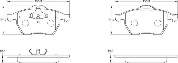 BOSCH 0 986 BB0 147 - Bremžu uzliku kompl., Disku bremzes ps1.lv