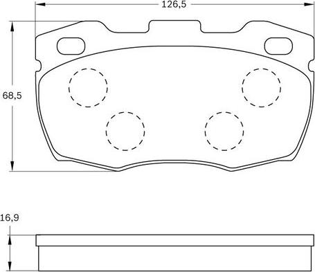 BOSCH 0 986 BB0 168 - Bremžu uzliku kompl., Disku bremzes ps1.lv