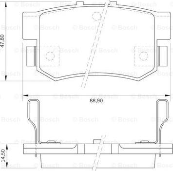 BOSCH 0 986 BB0 163 - Bremžu uzliku kompl., Disku bremzes ps1.lv