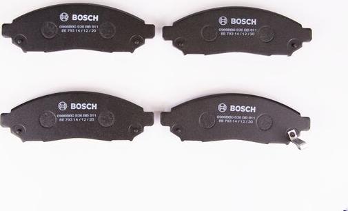 BOSCH 0 986 BB0 836 - Bremžu uzliku kompl., Disku bremzes ps1.lv